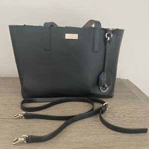 Kate Spade Black Leather Tote Bag